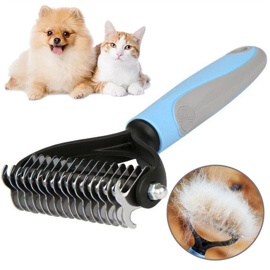 Brosse Double Face pour Chiens et Chats – Démêlage & Anti-Poils Morts