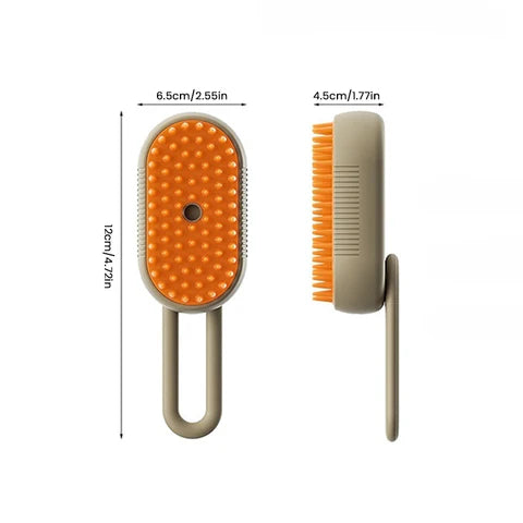 pet grooming,
steam brush,
deshedding tool,
massage brush,
detangling comb,
rechargeable pet brush,
USB pet grooming,
low‑temp steam,
cat dog brush,
tangle remover,