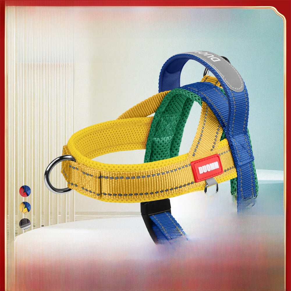 Poitrine et dos de selle pour animal de compagnie réfléchissants et antidéflagrants