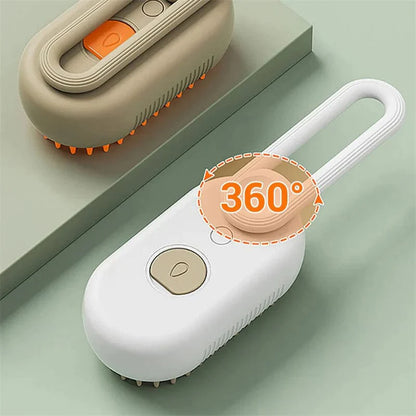 pet grooming,
steam brush,
deshedding tool,
massage brush,
detangling comb,
rechargeable pet brush,
USB pet grooming,
low‑temp steam,
cat dog brush,
tangle remover,