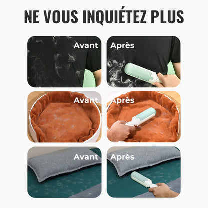 pet hair remover,
electrostatic lint brush,
reusable lint remover,
dual-sided pet brush,
clothes lint cleaner,
sofa pet hair remover,
car seat lint brush,
eco-friendly grooming tool,
self-cleaning lint brush,
portable pet hair tool