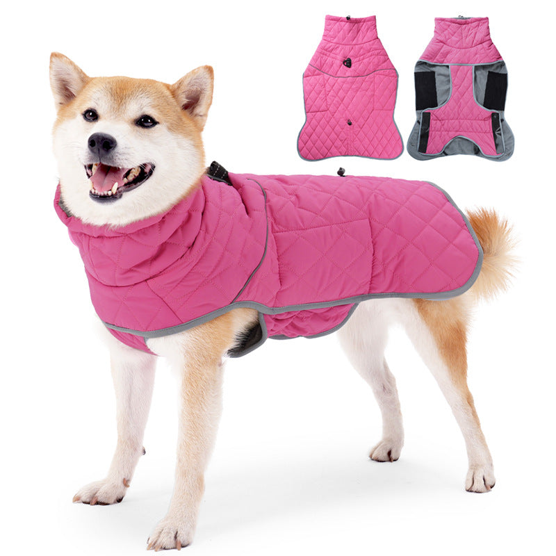 Winter dog coat with waterproof and padded lining