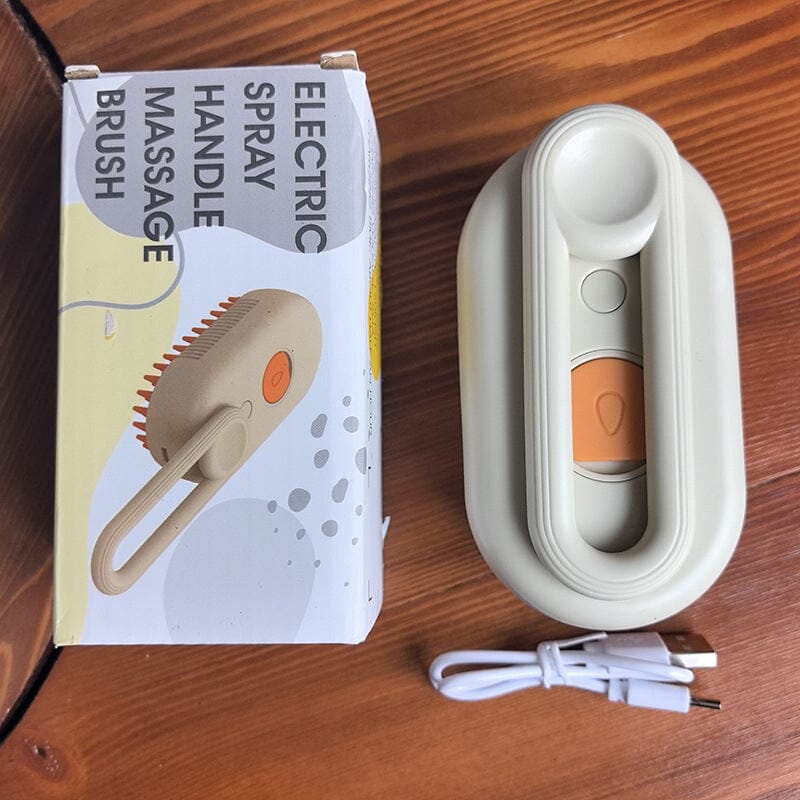 pet grooming,
steam brush,
deshedding tool,
massage brush,
detangling comb,
rechargeable pet brush,
USB pet grooming,
low‑temp steam,
cat dog brush,
tangle remover,