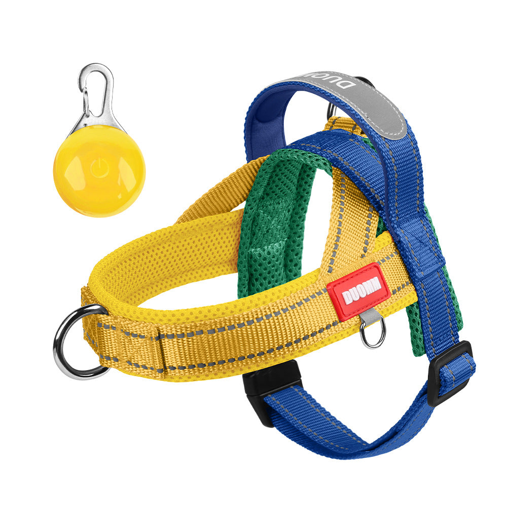 Poitrine et dos de selle pour animal de compagnie réfléchissants et antidéflagrants